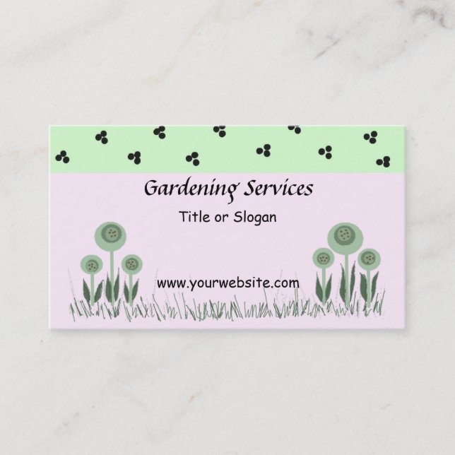 Carte De Visite Services de jardin et de paysage (Devant)