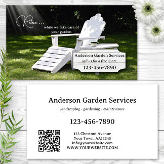 Carte De Visite Services de jardin vert