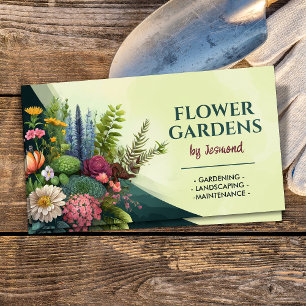 Carte De Visite Services de jardinage et d'aménagement paysager 