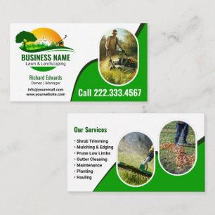 Carte De Visite Services de jardinage paysager élégants