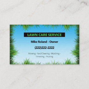Carte De Visite Services de jardinier professionnel moderne pour l