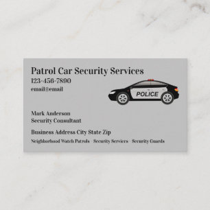 Carte De Visite Services de la police de sécurité