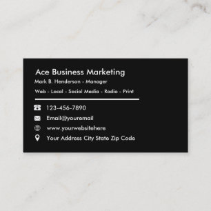 Carte De Visite Services de la publicité d'affaires