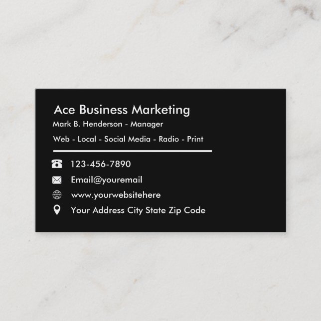 Carte De Visite Services de la publicité d'affaires (Devant)