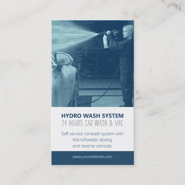 Carte De Visite Services de lavage à main | Lavage de voiture (Devant)