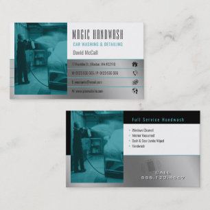 Carte De Visite Services de lavage à main Lavage de voiture