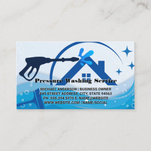 Carte De Visite Services de lavage de pression à domicile   Nettoy