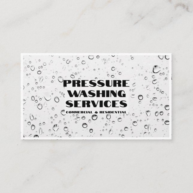 Carte De Visite Services de lavage de pression Résidentiel commerc (Devant)