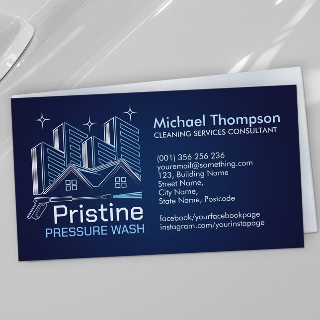 Carte De Visite Services de lavage sous pression (Créateur téléchargé)