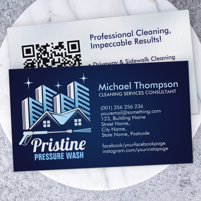 Carte De Visite Services de lavage sous pression (Créateur téléchargé)