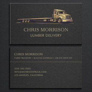 Carte De Visite Services de livraison de bois d'œuvre Camionnage P