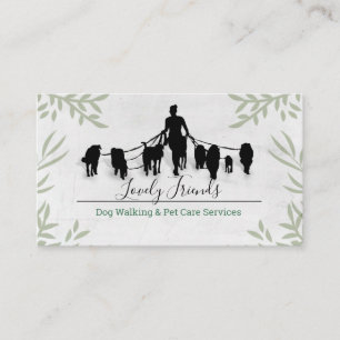 Carte De Visite Services de marche et de soins aux animaux de comp