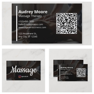 Carte De Visite Services de Massage et de Bien-être Holistiques