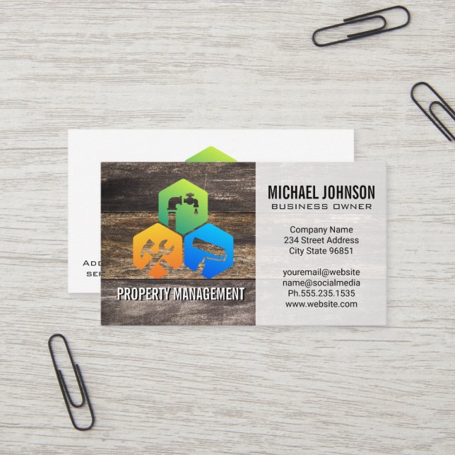 Carte De Visite Services de menuiserie | Bois (Devant/Arrière en situation)