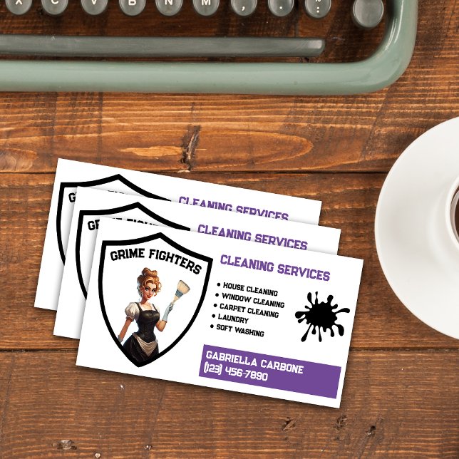 Carte De Visite Services de nettoyage (Créateur téléchargé)