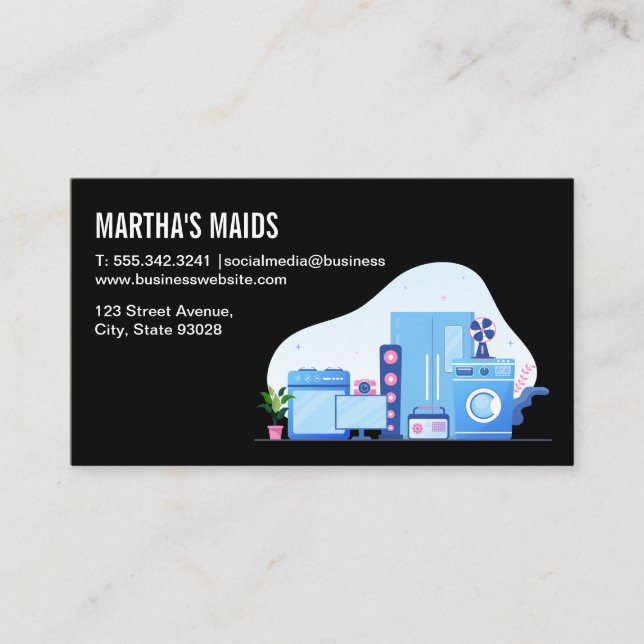 Carte De Visite Services de nettoyage | Appliances (Devant)
