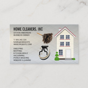 Carte De Visite Services de nettoyage Bouteille Duster Spray R