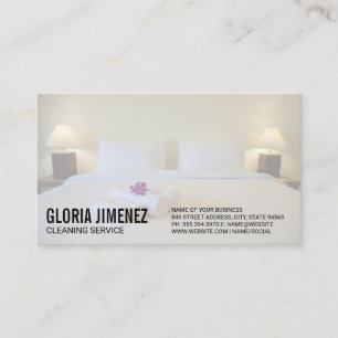 Carte De Visite Services de nettoyage Chambre d'hôtel