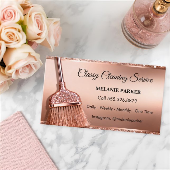 Carte De Visite Services de nettoyage classe (Créateur téléchargé)