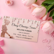 Services de nettoyage classe avec paillettes rose 
