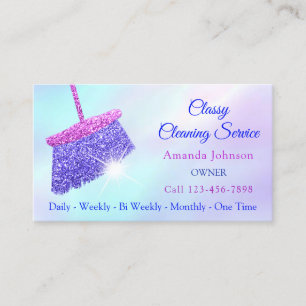 Carte De Visite Services de nettoyage classique Holographe Parties