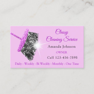 Carte De Visite Services de nettoyage classique Parties scintillan
