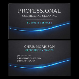 Carte De Visite Services de nettoyage commercial Professionnel