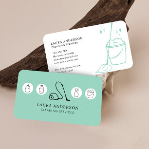Carte De Visite Services de nettoyage commercial résidentiel minim