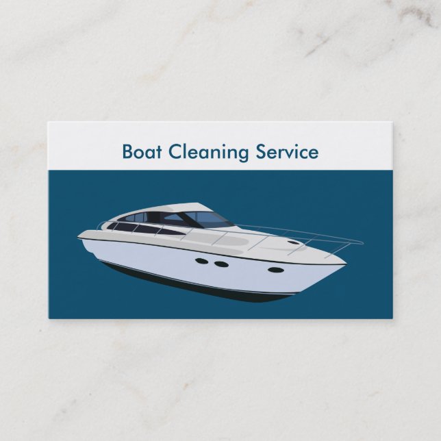Carte De Visite Services de nettoyage de bateau (Devant)