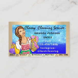 Carte De Visite Services De Nettoyage De Bureau Classy House Maid 