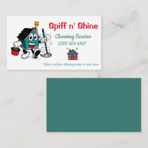 Carte De Visite Services De Nettoyage De Conception De Maison De C