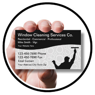 Carte De Visite Services de nettoyage de fenêtres professionnels