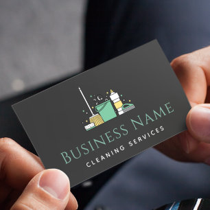 Carte De Visite Services de nettoyage de la maison Médias sociaux