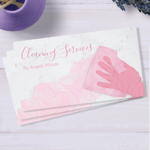 Carte De Visite Services de nettoyage de la maison Parties scintil
