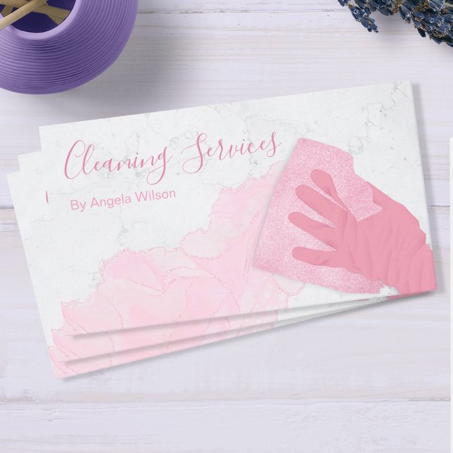 Carte De Visite Services de nettoyage de la maison Parties scintil (Créateur téléchargé)