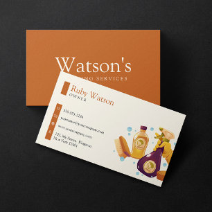 Carte De Visite Services de nettoyage de maison de Brown Eco Clean