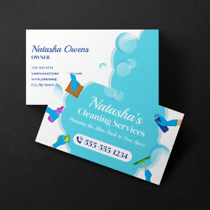Carte De Visite Services de nettoyage de maison Entretien ménager