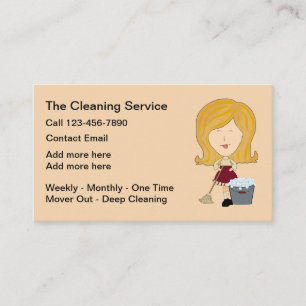 Carte De Visite Services de nettoyage de maison moderne simple
