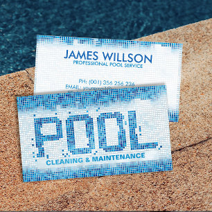 Carte De Visite Services de nettoyage de piscine professionnels