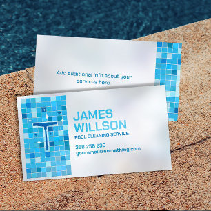 Carte De Visite Services de nettoyage de piscine professionnels co
