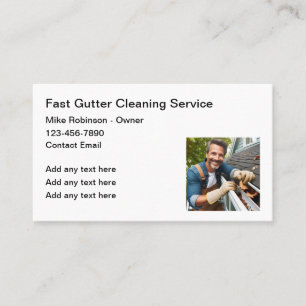 Carte De Visite Services de nettoyage des gouttes de maison