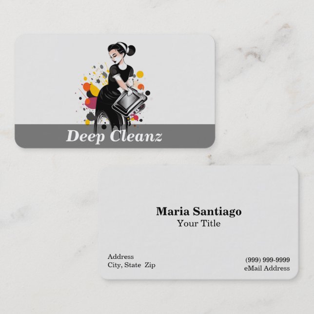 Carte De Visite Services de nettoyage des maisons (Devant / Derrière)