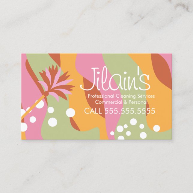 Carte De Visite Services de nettoyage Duster Super  (Devant)