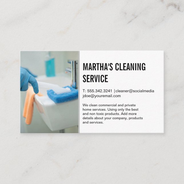 Carte De Visite Services de nettoyage | Éclat de fouille de domest (Devant)