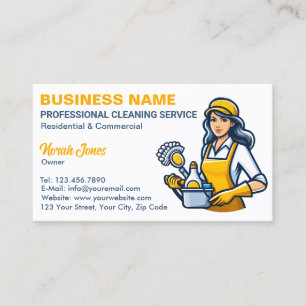 Carte De Visite Services de nettoyage Entretien ménager