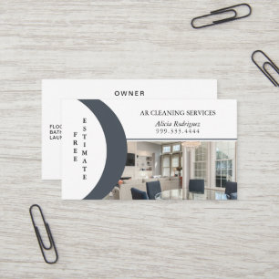 Carte De Visite Services de nettoyage ménager Deux photos