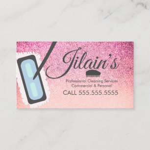 Carte De Visite Services de nettoyage Parties scintillant bulles d