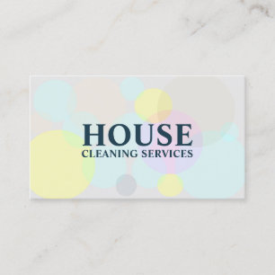 Carte De Visite Services De Nettoyage Pastel Clair Simple Et Éléga