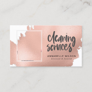 Carte De Visite Services de nettoyage Photo moderne