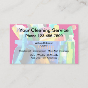 Carte De Visite Services de nettoyage professionnel Conception mod